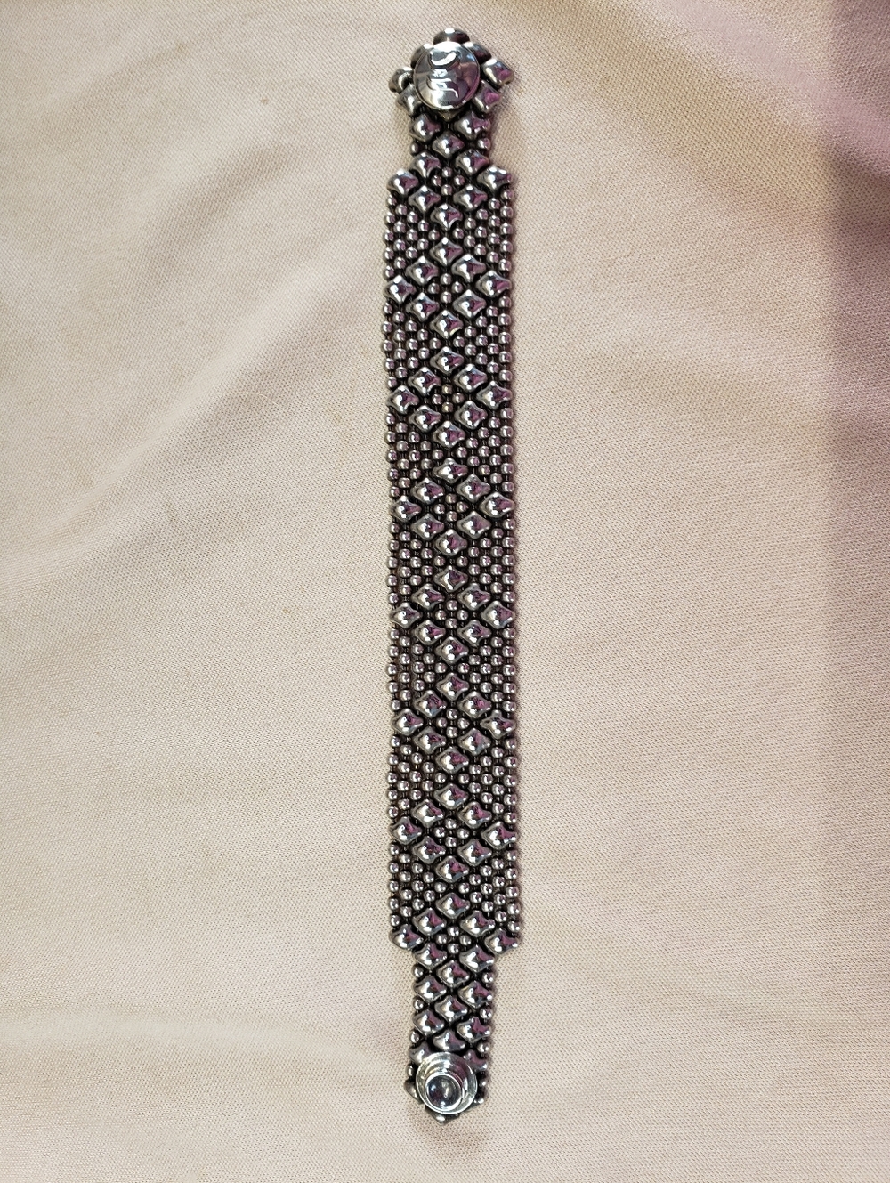 Sergio Guttierez Liquid Metal Silver Tone Mesh Bracelet